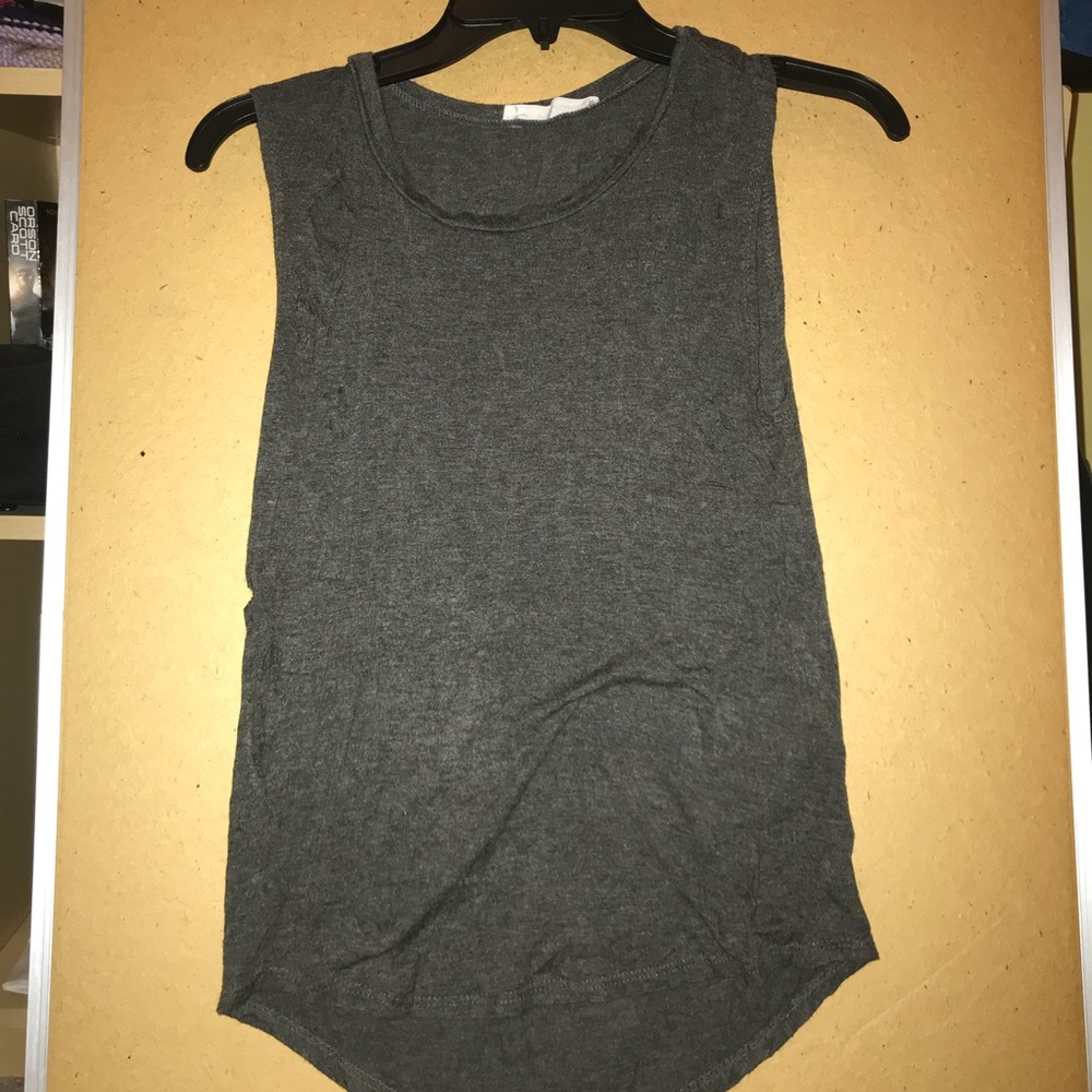 distressed sleeveless shirt
